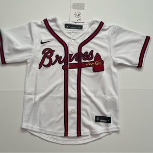 NWT Toddler Atlanta Braves Nike White Replica Team Jersey MLB